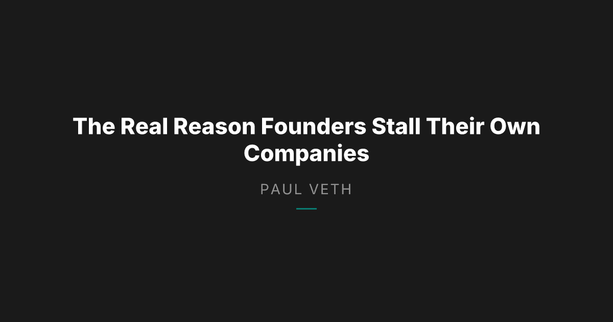 How Founders Become the Ceiling: Identity, Delegation, and the Scaling Trap