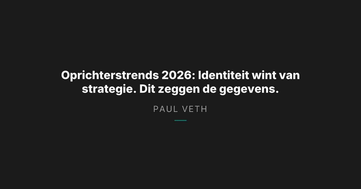 Oprichterstrends 2026: Waarom identiteit sterker is dan strategie